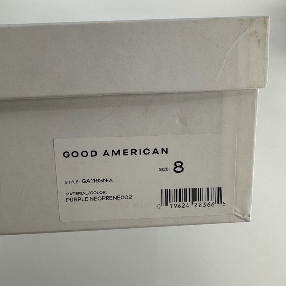 Good American High Kickstand Purple Pointed Toe Neoprene Booties Size 8 - Picture 9 of 9